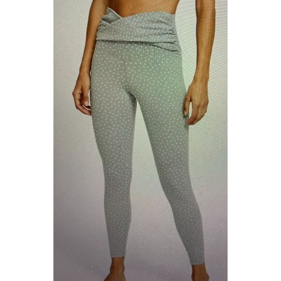Nike Dri Fit Womens Size Small Twist Waist Gray Polka Dot Legging Criss Cross Wa - Picture 3 of 6